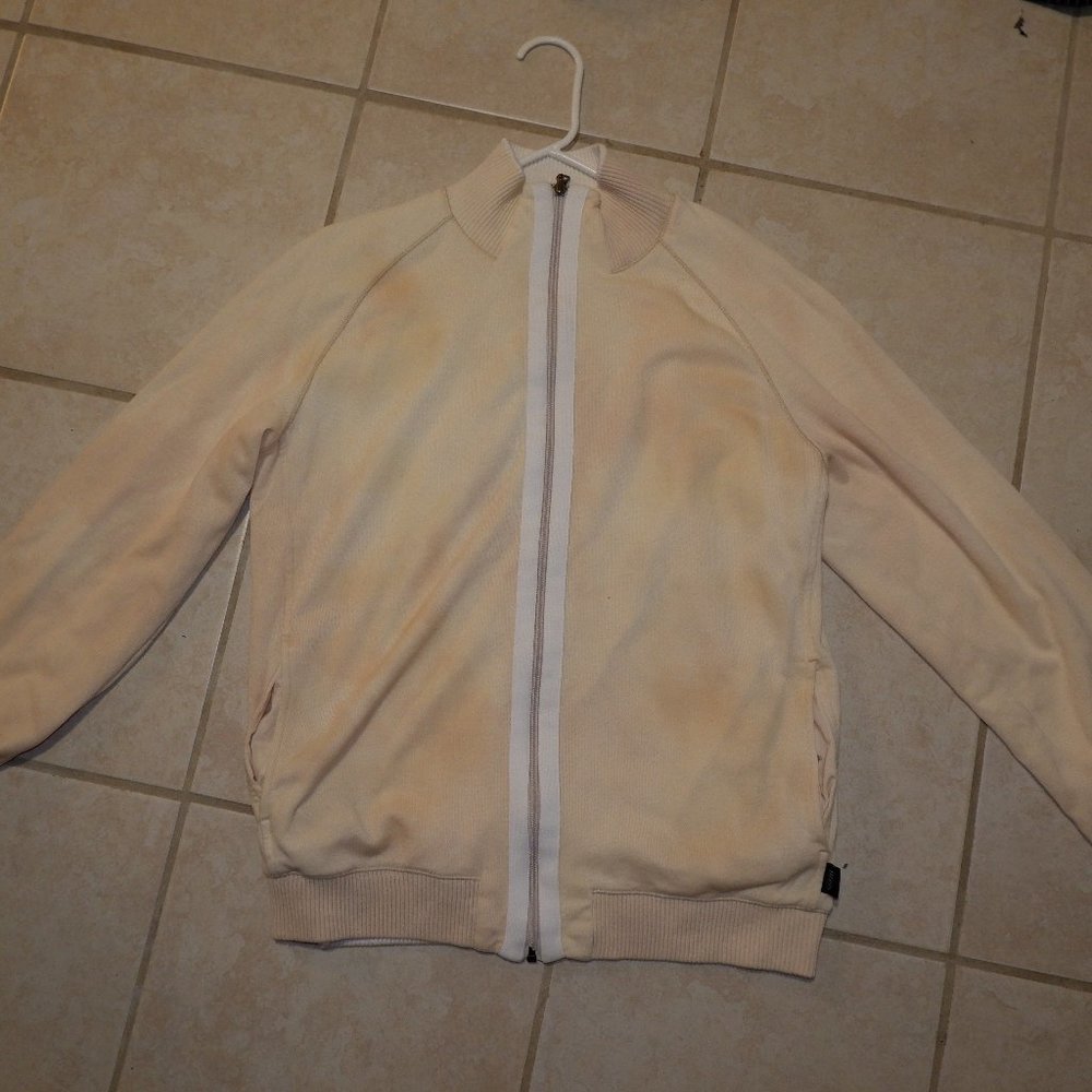 BOSS HUGO BOSS Cream Color Zip-up